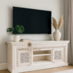Mango wood hand carving TV unit