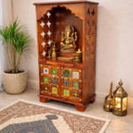 Tile & Brass Fitted Wooden Temple