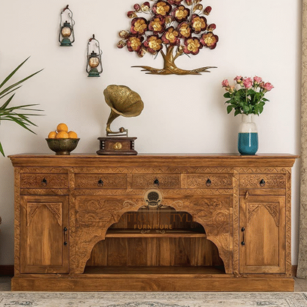 Indian Solid Wood Arch Side Board