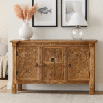 Mango Wood Carving Side Board