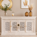 Mango Wood Hand Carving Side Board