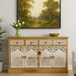 Mango  Wood Hand Carving Side  Board