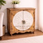 Mango Wood Hand Carved Sideboard