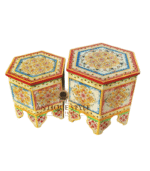 Hand Painted Wooden Table - Image 2