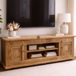Mango Wood Hand Carved TV Stand
