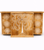 Mango Wood Hand Painted Folding Bar Counter - Image 2